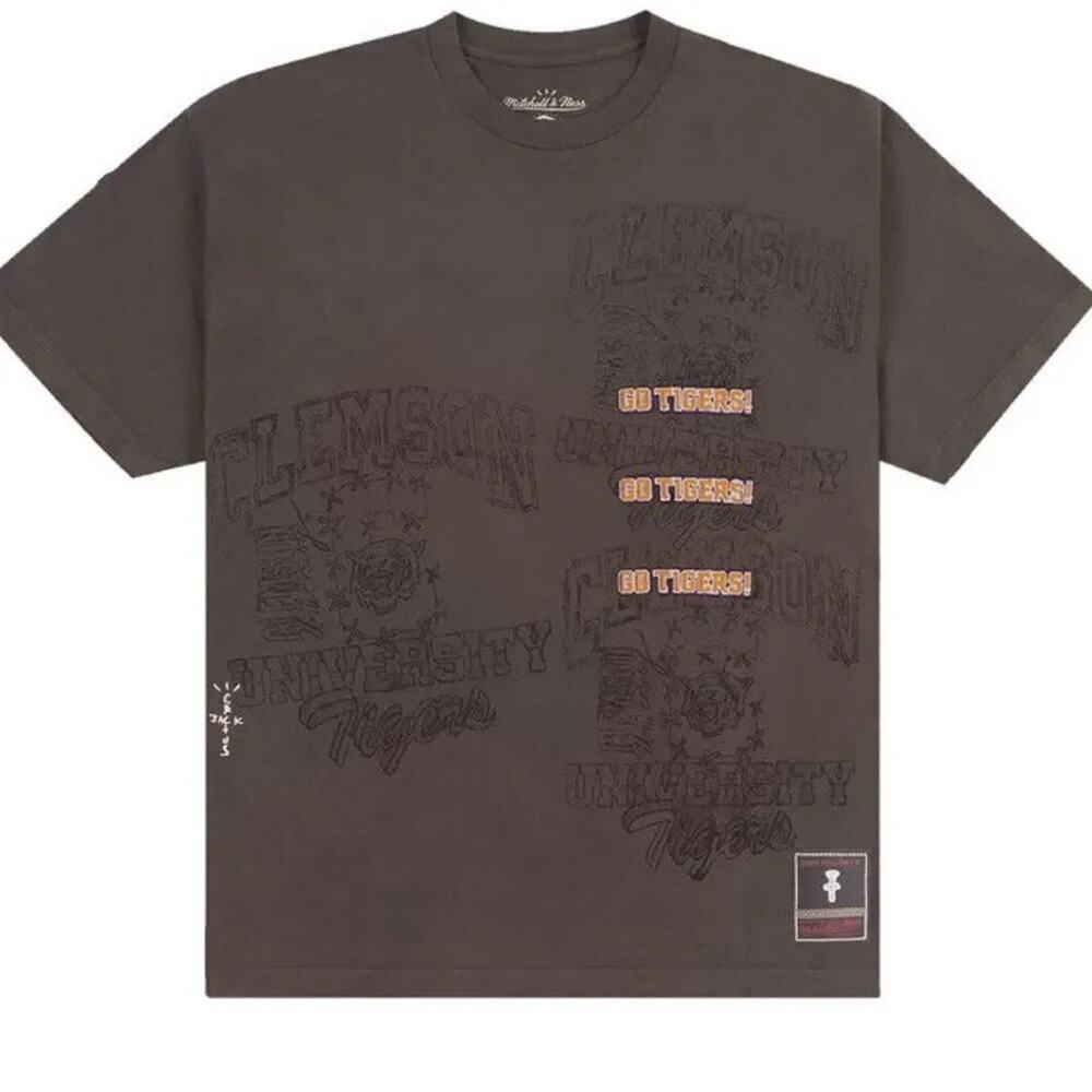 Cactus Jack By Travis Scott x Mitchell & Ness Clemson Uni Tee Size M New w/o Tag